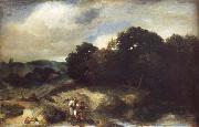 Jan lievens A Landscape with Tobias and the Angel oil painting on canvas